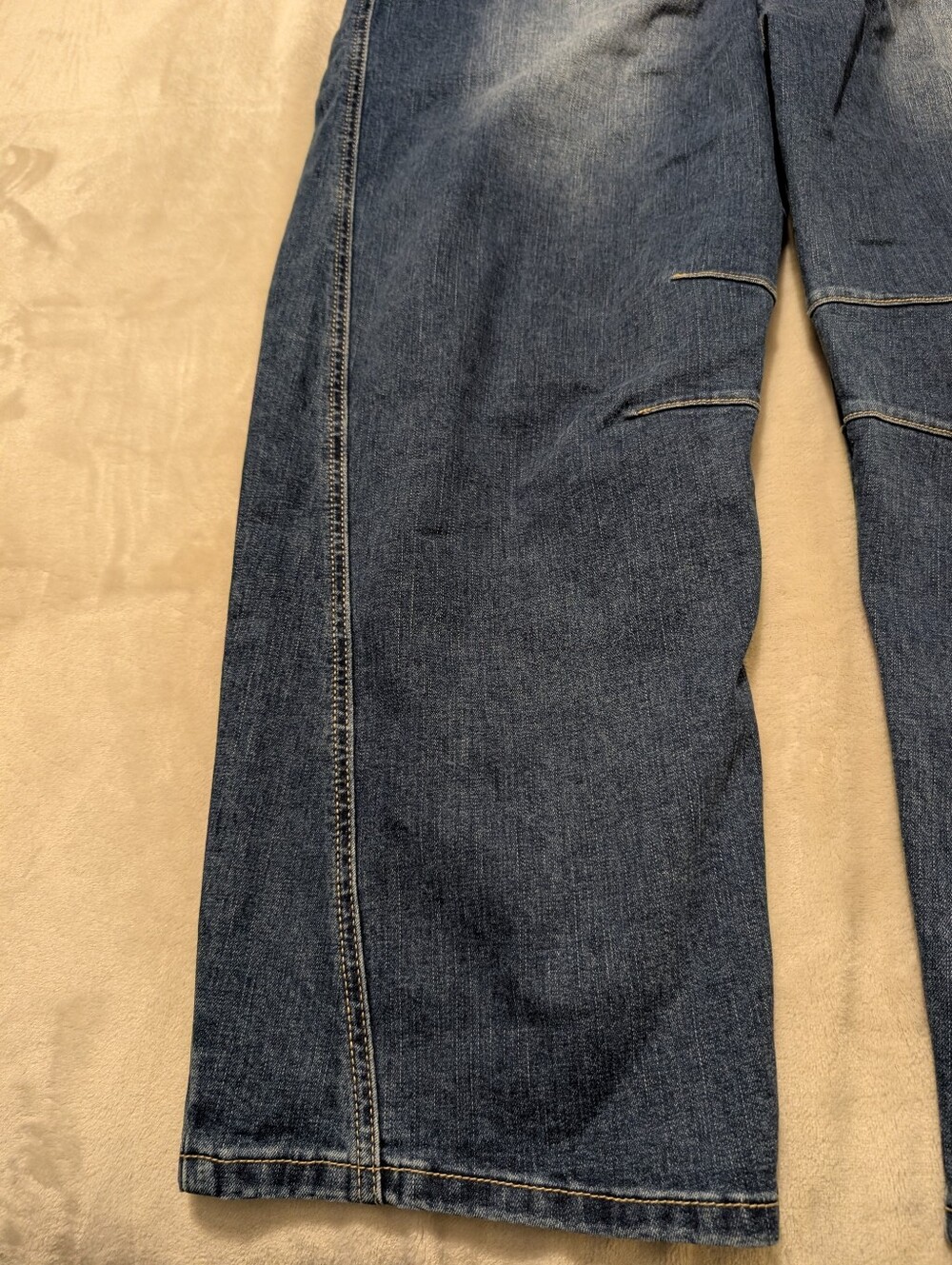 Flamingals Wash Patch Pocket Stitch Detail Barrel Leg Denim Overalls NWT - Picture 11 of 16